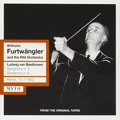 CD cover with black and white image of conductor Wilhelm Furtwängler holding a baton.