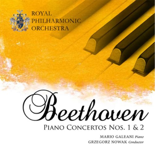 The alt text for the image is: "CD cover featuring piano keys and Beethoven concertos information."