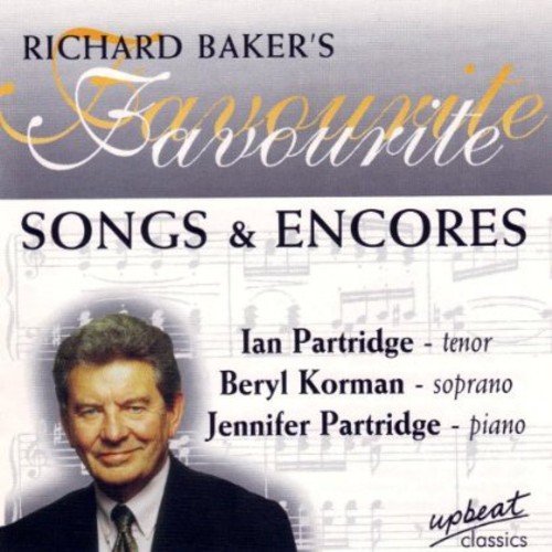 "CD cover with Richard Baker's photo and featured artists' names on a white background."