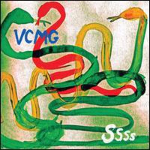 "Album cover with snakes and text 'VCMG' and 'SSSS' on a textured background."