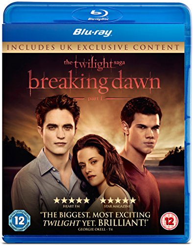 Blue Blu-ray case with "The Twilight Saga: Breaking Dawn Part 1" cover art.