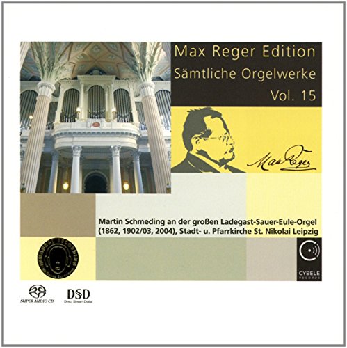 CD cover with church image, composer's portrait, and text on brown, yellow, and beige.