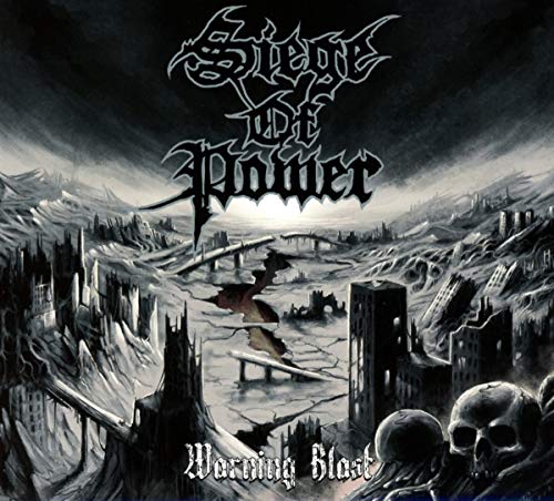 "Album cover art depicting a dark, gothic cityscape with skulls and crumbling structures."
