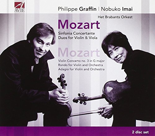 CD cover featuring two musicians holding violin and viola, with purple accents and text overlay.