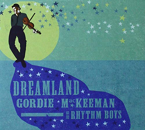 "CD cover art featuring a man playing violin on a starry, blue, abstract shape."