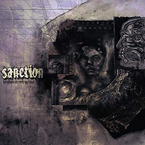 "Album cover with dark, abstract artwork and the title 'Broken in Refraction'."