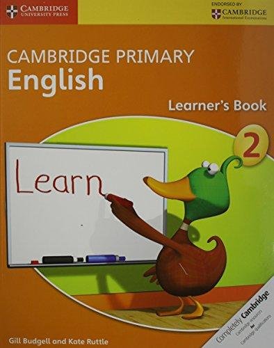 "Book cover with cartoon duck writing 'Learn' on a whiteboard, orange and green background."