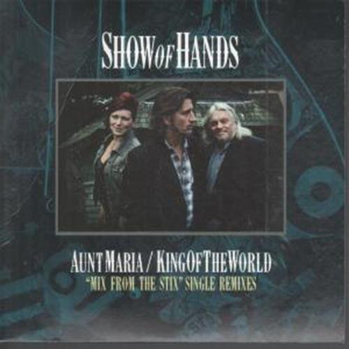 Vinyl record cover with three people and text "Show of Hands" and song titles.