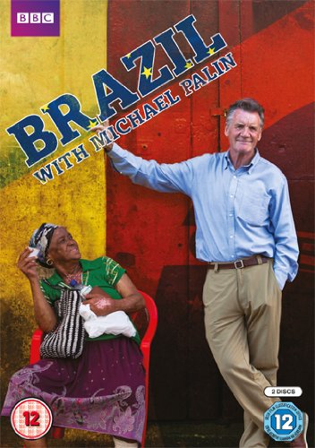 DVD cover for "Brazil with Michael Palin" showing a man and woman in front of a wall.