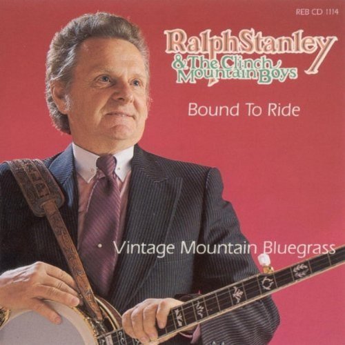 "Album cover featuring Ralph Stanley holding a banjo, against a red background."