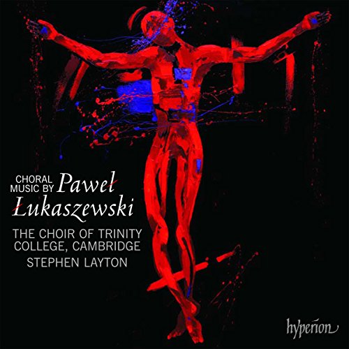 "Album cover featuring a red crucified figure on a black background with white text."