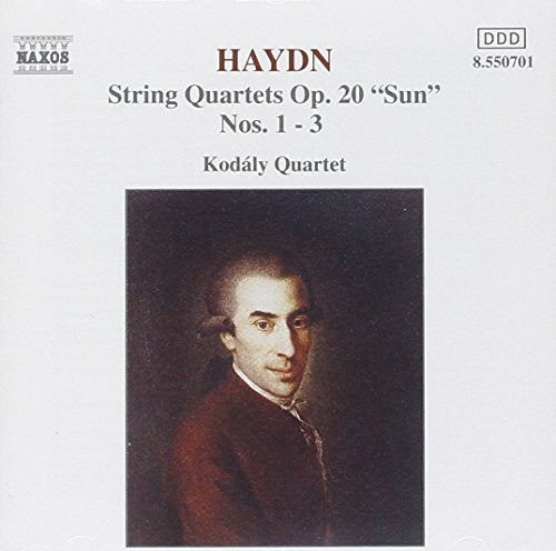 CD cover featuring a portrait of Haydn, with text and logos on a white background.