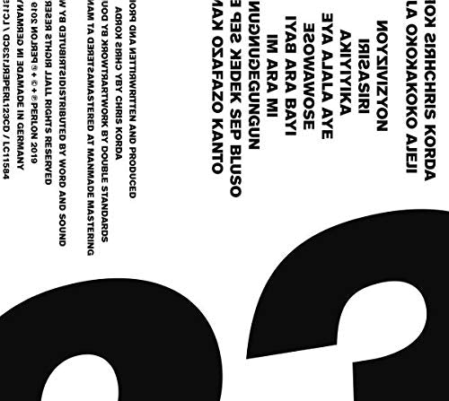 The alt text for the image is: "Album cover with text in multiple languages and large black number."