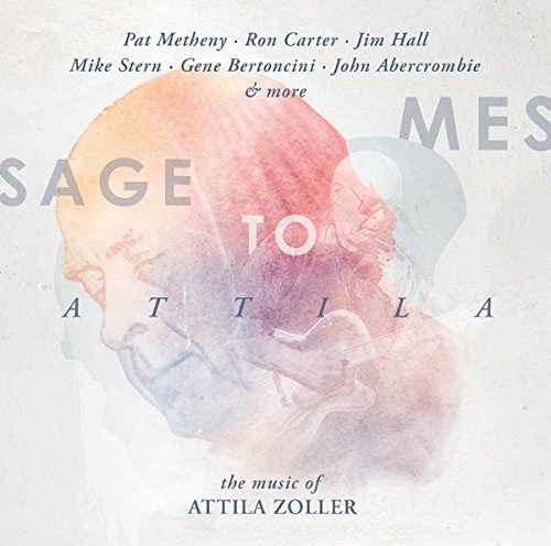 "Album cover with a faded image of a man's profile and text."