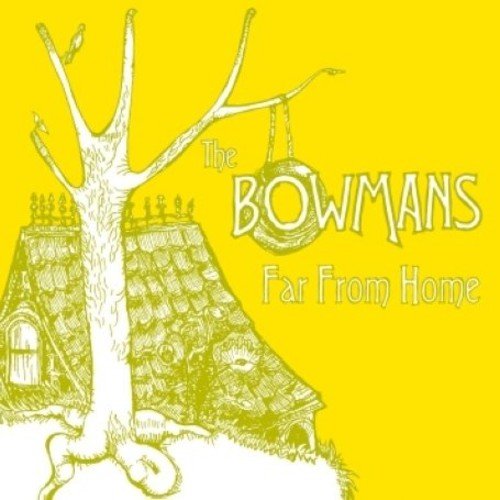 The image is a yellow album cover with a white illustration of a house.