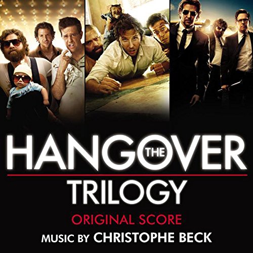 "CD cover for 'The Hangover Trilogy' soundtrack, featuring movie scenes and title text."
