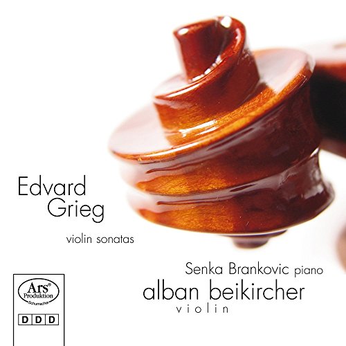 CD cover featuring a close-up of a violin's scroll on a white background.