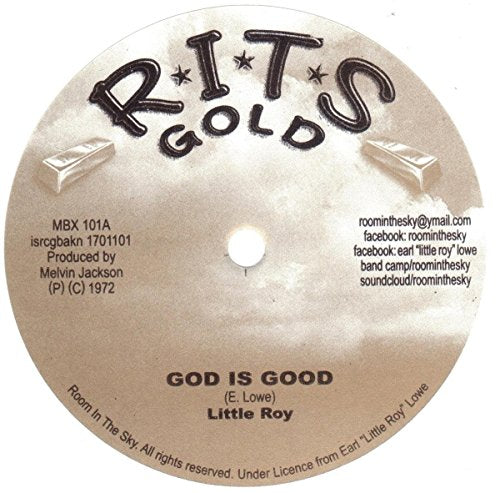 A vinyl record with 'Rit's Golds' embossed on a beige label, displaying song and artist information.