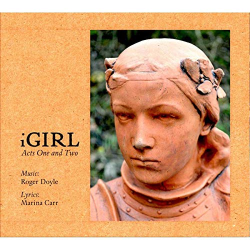 "CD cover featuring a clay statue of a person with flowers on their head."