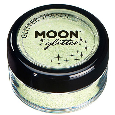 Pastel Glitter Shakers by Moon Glitter - Mint - Cosmetic Festival Makeup Glitter for Face, Body, Nails, Hair, Lips - 5g