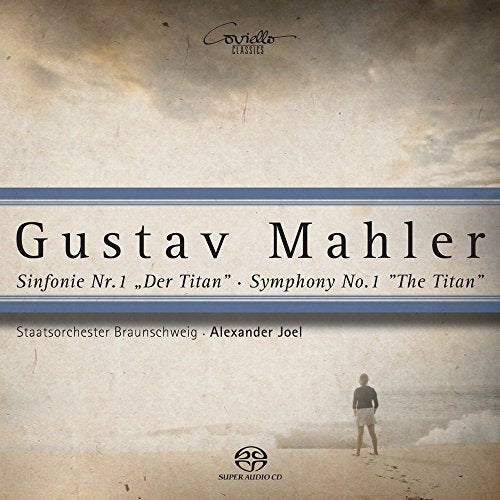 CD cover with man on a beach, featuring "Gustav Mahler" in large black text.