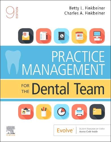 The image depicts a book cover with a white background, titled "Practice Management for the Dental Team."