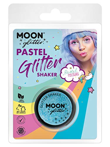Moon Glitter Pastel Glitter Shakers Baby Blue