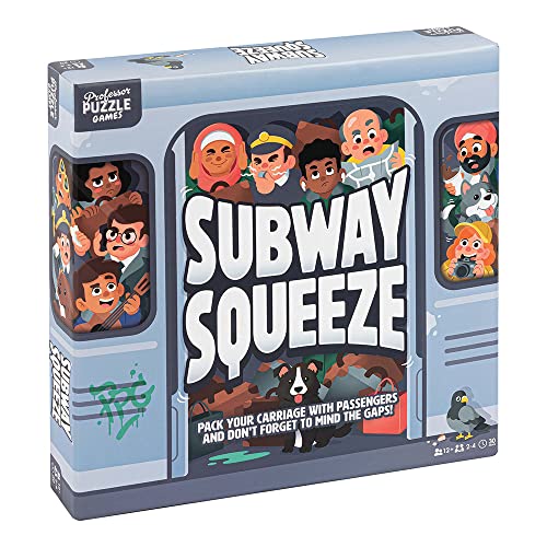 Professor PUZZLE Subway Squeeze | Board Game | Ages 12+ | 2-4 Players | 30 Minutes Playing Time, Blue (PROPPG7903)