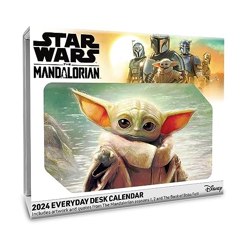 Star Wars The Mandalorian 2024 Desk Calendar, Page A Day Formatted Calendar, Official Product