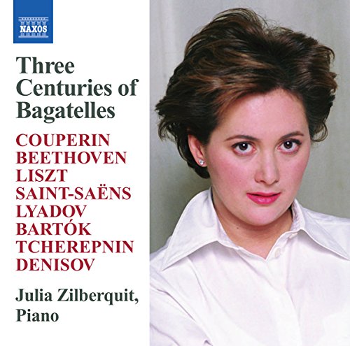 CD cover with a woman and text listing composers and "Julia Zilberquit, Piano".