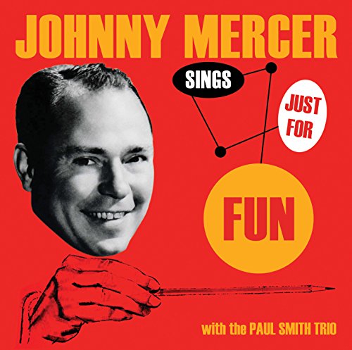 Red album cover with black and white Johnny Mercer portrait and yellow text.