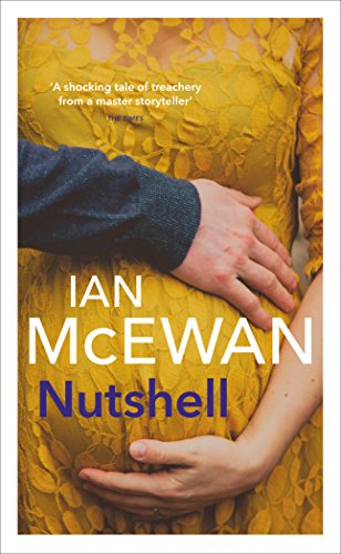 Book cover of "Nutshell" by Ian McEwan, featuring a pregnant woman in a yellow dress.