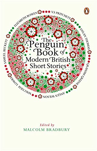 "The Penguin Book of Modern British Short Stories" cover with floral pattern and author names.