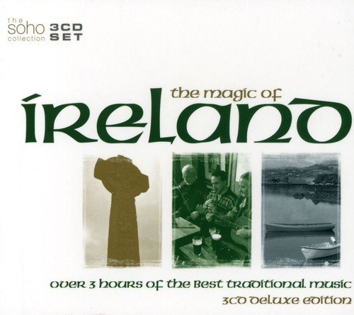 "The Magic of Ireland" CD cover with Celtic imagery and green title text.