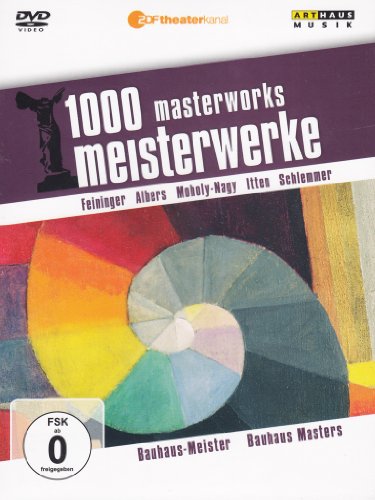 DVD cover with abstract art and "1000 masterworks meisterwerke" text, featuring a colorful geometric design.