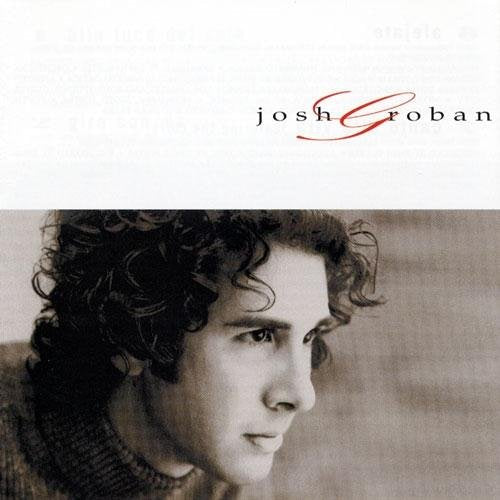 Josh Groban's album cover featuring a black and white portrait of the artist.