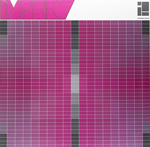 A pink and purple grid pattern with a white border and grey accents.