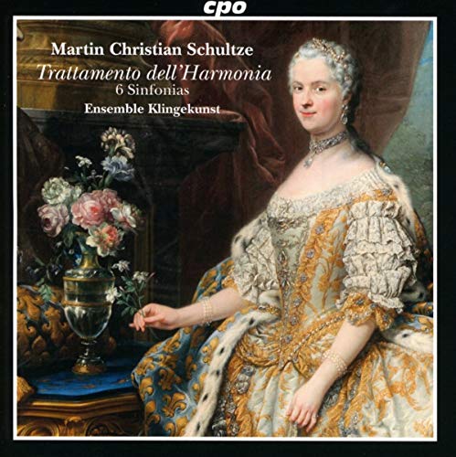 A CD cover featuring a woman in 18th-century attire sitting beside a vase of flowers.