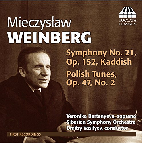 CD cover featuring Mieczysław Weinberg with text describing the music and performers.