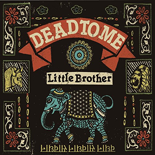 "Album cover with 'Dead to Me' title, 'Little Brother' artist, and ornate elephant illustration."