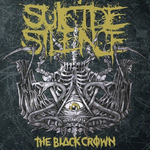 Album cover with a central eye surrounded by skeletal, twisted figures and gold text.