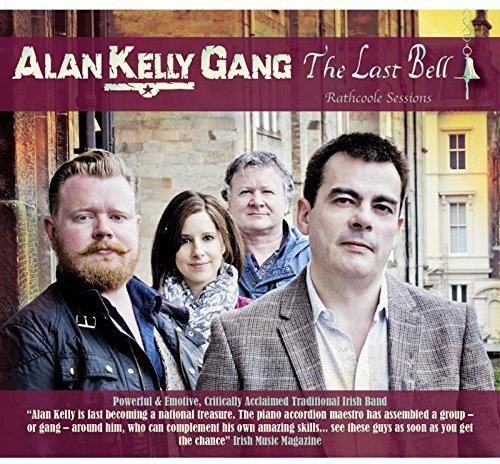 "CD cover featuring the Alan Kelly Gang with a maroon banner and building backdrop."