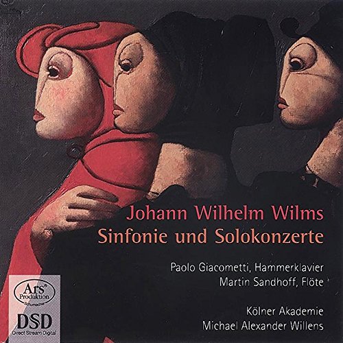 CD cover featuring an abstract painting of three figures with bold red and black colors.