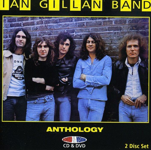 The image shows the "Ian Gillan Band Anthology" CD cover featuring five men standing together.