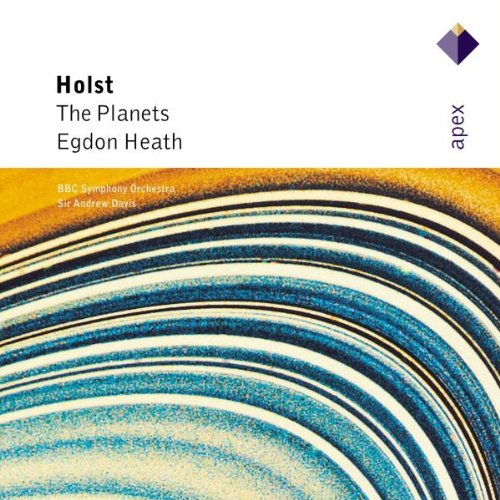 "Album cover with abstract blue and white swirls, white top section, and black text."