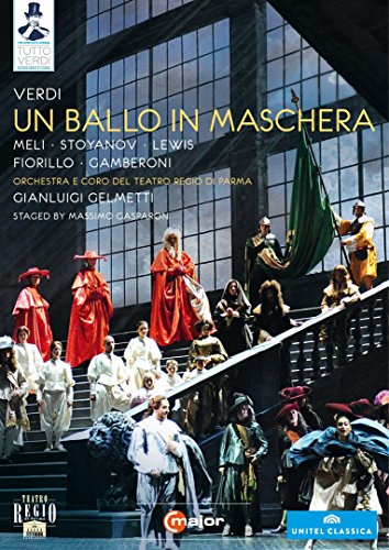 DVD cover for "Verdi: Un Ballo in Maschera" featuring a dramatic opera scene.