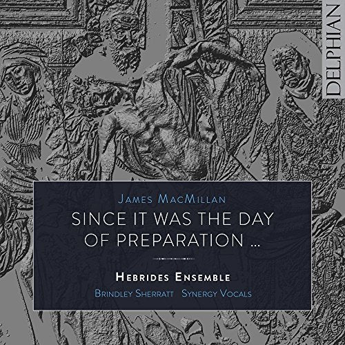 CD cover with a gray-toned illustration and a dark blue text box.