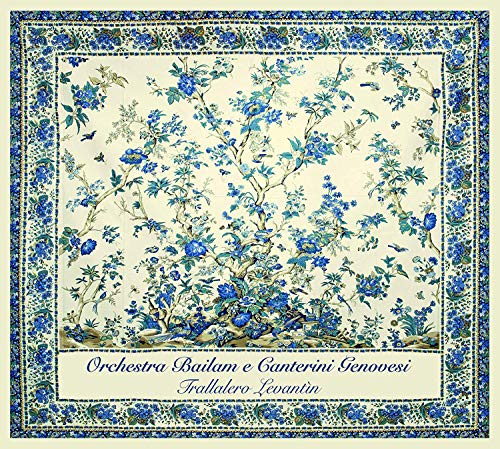 "Album cover featuring a blue floral pattern on a beige background with text."
