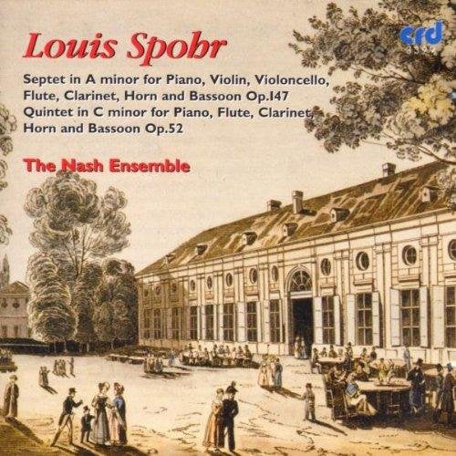"CD cover featuring a vintage illustration of a large estate with people."