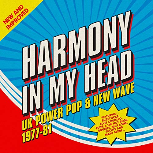 Album cover with "HARMONY IN MY HEAD" in white text on blue background.